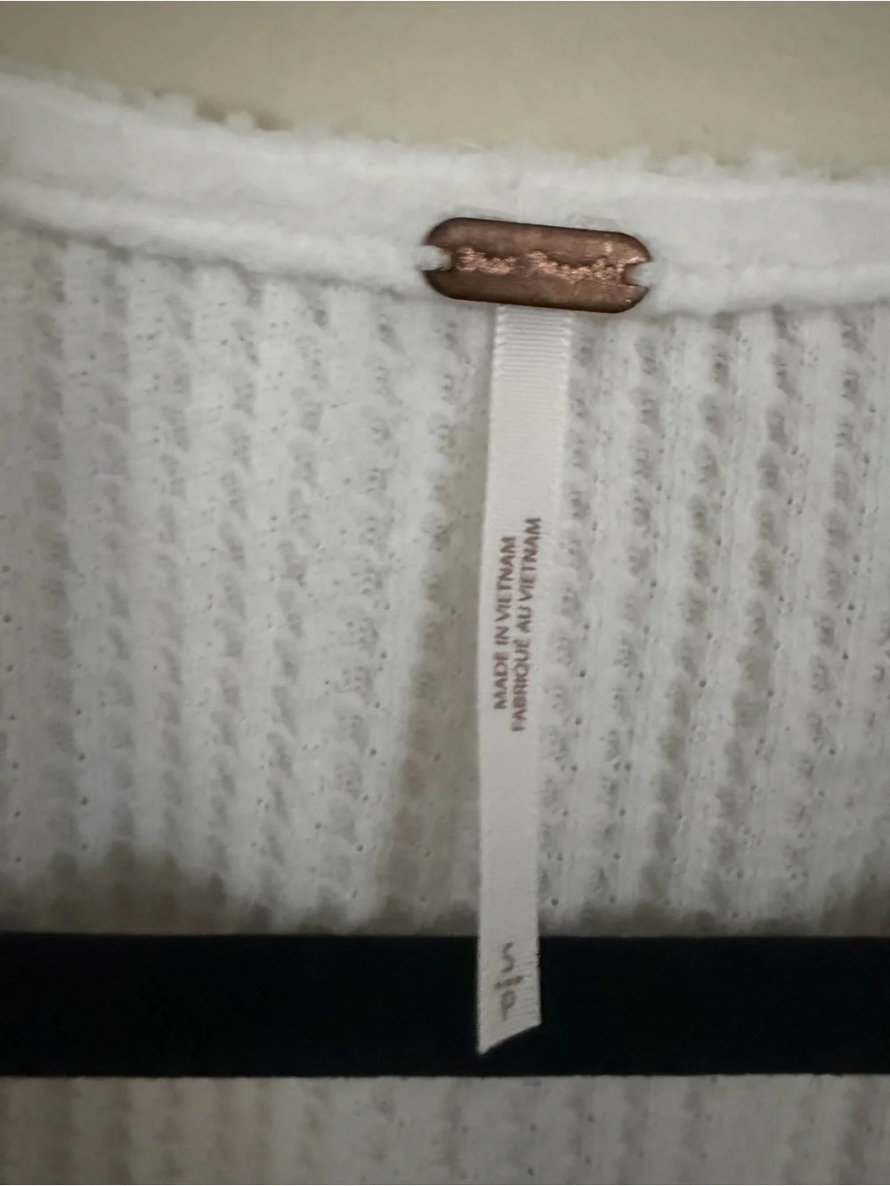 Free People ivory ribbed